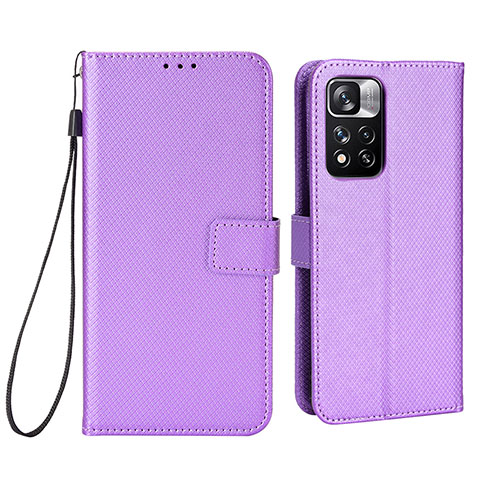 Custodia Portafoglio In Pelle Cover con Supporto BY6 per Xiaomi Mi 11i 5G (2022) Viola