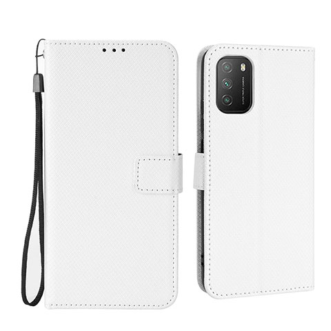 Custodia Portafoglio In Pelle Cover con Supporto BY6 per Xiaomi Poco M3 Bianco