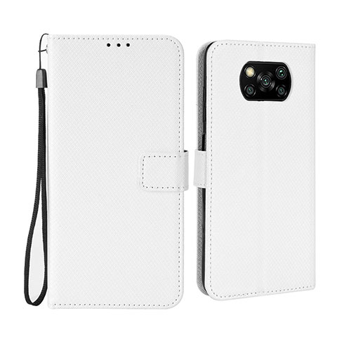 Custodia Portafoglio In Pelle Cover con Supporto BY6 per Xiaomi Poco X3 Bianco