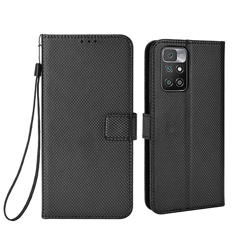 Custodia Portafoglio In Pelle Cover con Supporto BY6 per Xiaomi Redmi 10 (2022) Nero