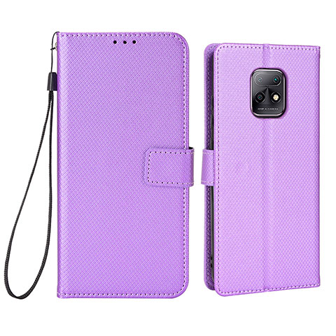 Custodia Portafoglio In Pelle Cover con Supporto BY6 per Xiaomi Redmi 10X Pro 5G Viola