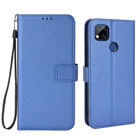 Custodia Portafoglio In Pelle Cover con Supporto BY6 per Xiaomi Redmi 9 Activ Blu