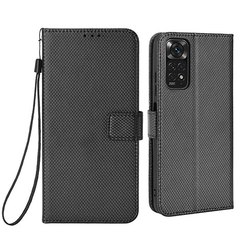 Custodia Portafoglio In Pelle Cover con Supporto BY6 per Xiaomi Redmi Note 11 4G (2022) Nero