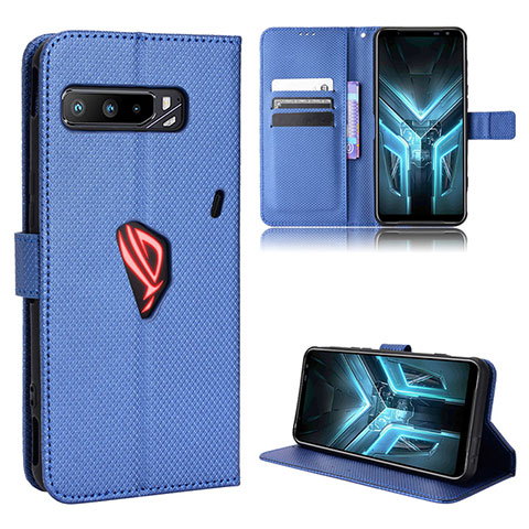 Custodia Portafoglio In Pelle Cover con Supporto BY7 per Asus ROG Phone 3 Blu