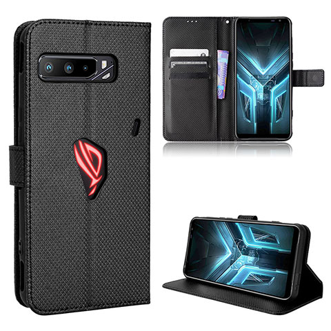 Custodia Portafoglio In Pelle Cover con Supporto BY7 per Asus ROG Phone 3 Strix ZS661KS Nero