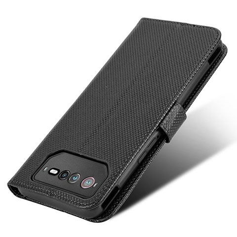 Custodia Portafoglio In Pelle Cover con Supporto BY7 per Asus ROG Phone 6 Nero