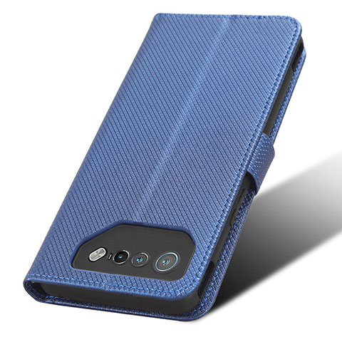 Custodia Portafoglio In Pelle Cover con Supporto BY7 per Asus ROG Phone 7 Pro Blu