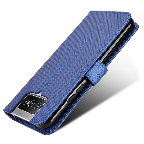 Custodia Portafoglio In Pelle Cover con Supporto BY7 per Asus Zenfone 7 Pro ZS671KS Blu