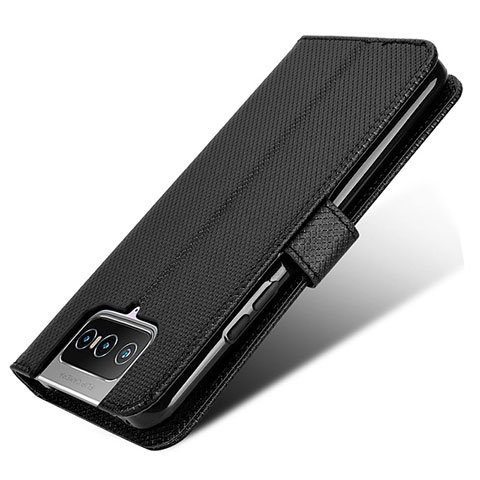 Custodia Portafoglio In Pelle Cover con Supporto BY7 per Asus Zenfone 7 Pro ZS671KS Nero