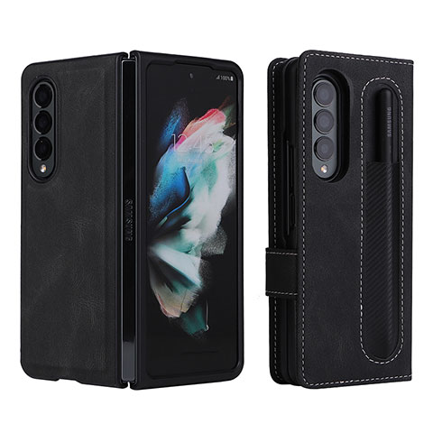 Custodia Portafoglio In Pelle Cover con Supporto BY7 per Samsung Galaxy Z Fold4 5G Nero