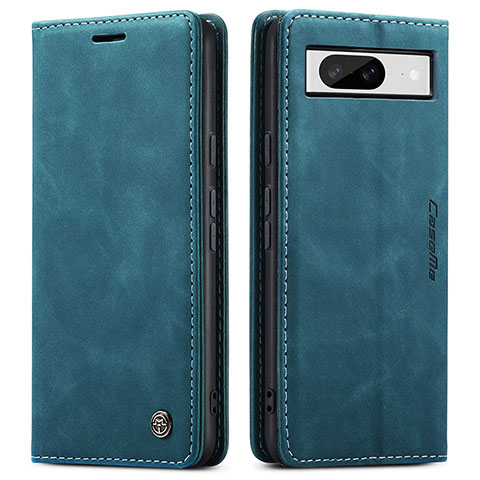 Custodia Portafoglio In Pelle Cover con Supporto C01S per Google Pixel 8 5G Blu