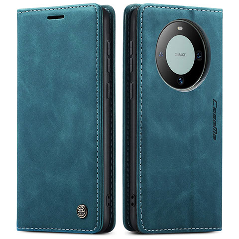 Custodia Portafoglio In Pelle Cover con Supporto C01S per Huawei Mate 60 Blu