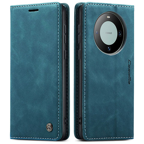 Custodia Portafoglio In Pelle Cover con Supporto C01S per Huawei Mate 60 Pro Blu