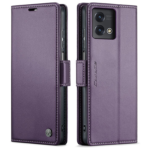 Custodia Portafoglio In Pelle Cover con Supporto C01S per Motorola Moto G Stylus (2023) 4G Viola