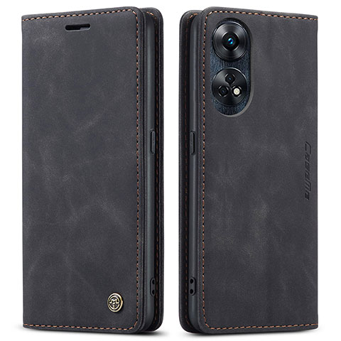 Custodia Portafoglio In Pelle Cover con Supporto C01S per Oppo Reno8 T 4G Nero