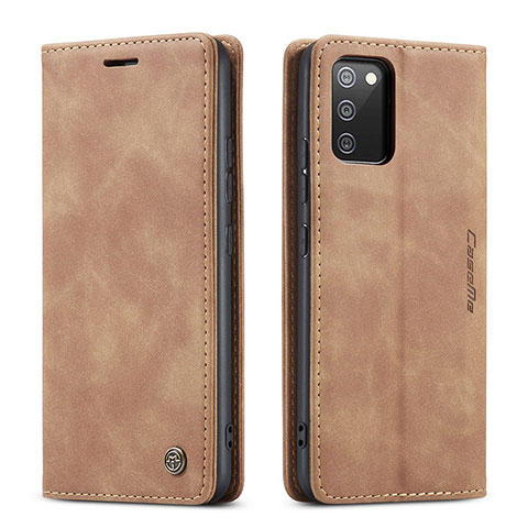 Custodia Portafoglio In Pelle Cover con Supporto C01S per Samsung Galaxy A03s Marrone