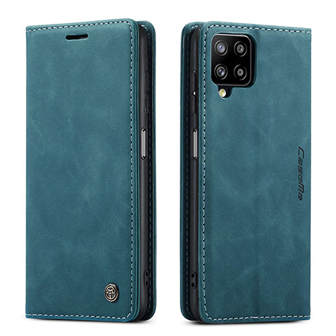 Custodia Portafoglio In Pelle Cover con Supporto C01S per Samsung Galaxy A12 Nacho Blu