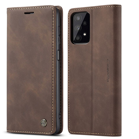 Custodia Portafoglio In Pelle Cover con Supporto C01S per Samsung Galaxy A32 5G Marrone