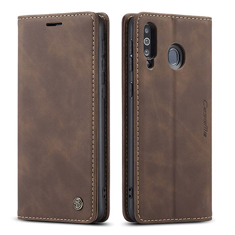 Custodia Portafoglio In Pelle Cover con Supporto C01S per Samsung Galaxy A40s Marrone