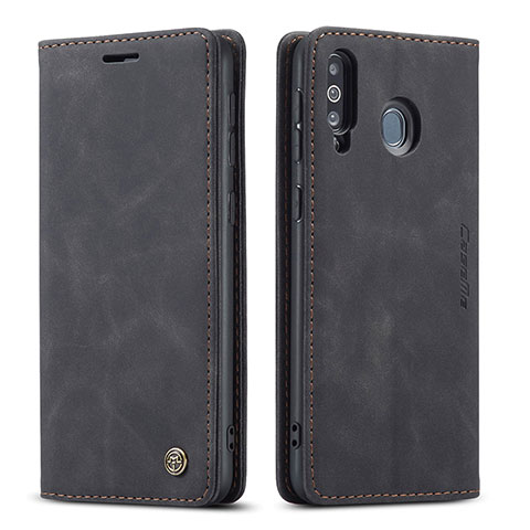 Custodia Portafoglio In Pelle Cover con Supporto C01S per Samsung Galaxy A40s Nero