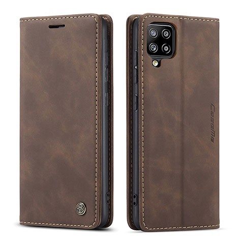 Custodia Portafoglio In Pelle Cover con Supporto C01S per Samsung Galaxy A42 5G Marrone