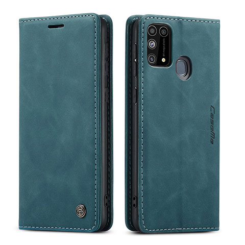 Custodia Portafoglio In Pelle Cover con Supporto C01S per Samsung Galaxy M31 Prime Edition Blu