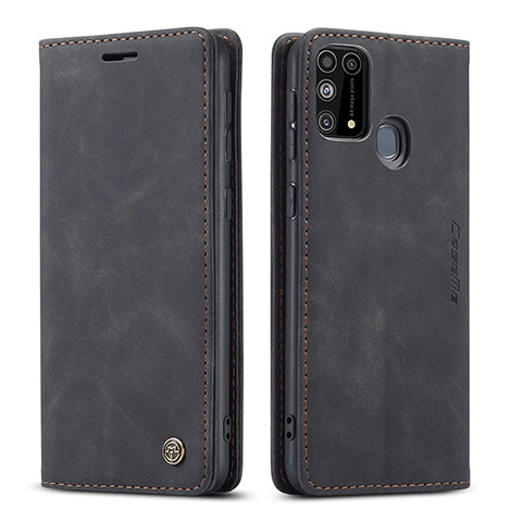 Custodia Portafoglio In Pelle Cover con Supporto C01S per Samsung Galaxy M31 Prime Edition Nero