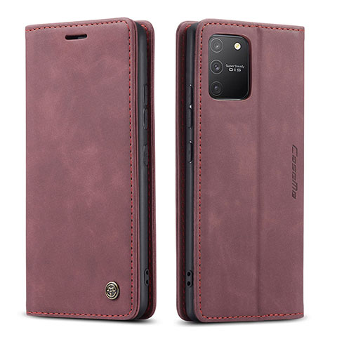 Custodia Portafoglio In Pelle Cover con Supporto C01S per Samsung Galaxy M80S Rosso Rosa