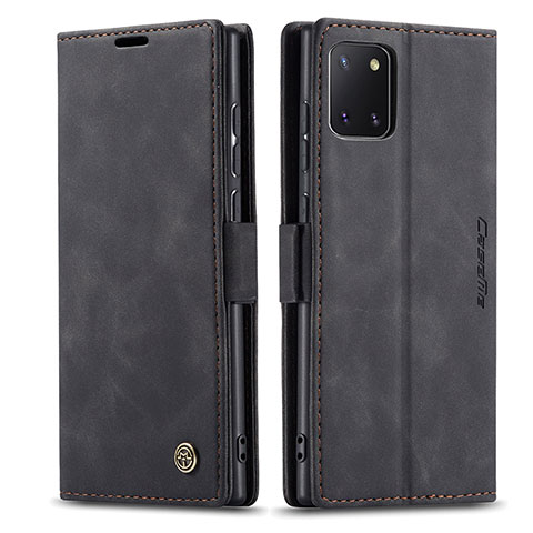 Custodia Portafoglio In Pelle Cover con Supporto C01S per Samsung Galaxy Note 10 Lite Nero