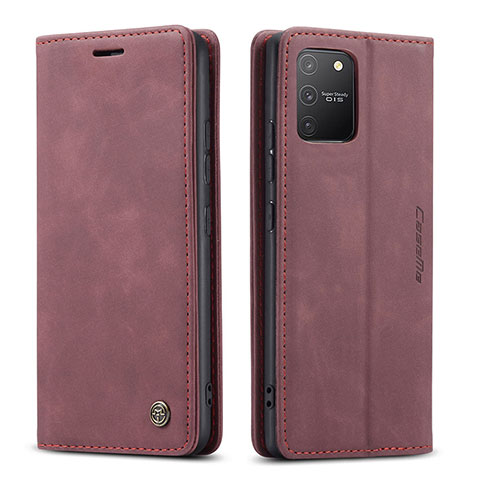 Custodia Portafoglio In Pelle Cover con Supporto C01S per Samsung Galaxy S10 Lite Rosso Rosa