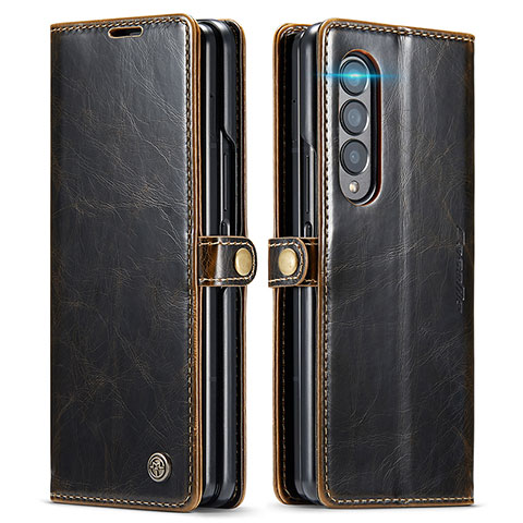 Custodia Portafoglio In Pelle Cover con Supporto C01S per Samsung Galaxy Z Fold4 5G Marrone