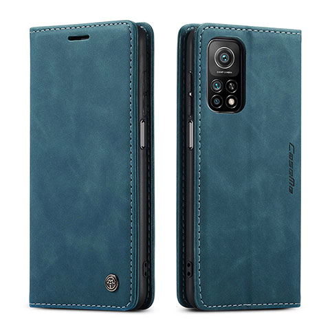 Custodia Portafoglio In Pelle Cover con Supporto C01S per Xiaomi Mi 10T Pro 5G Blu