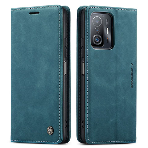 Custodia Portafoglio In Pelle Cover con Supporto C01S per Xiaomi Mi 11T Pro 5G Blu