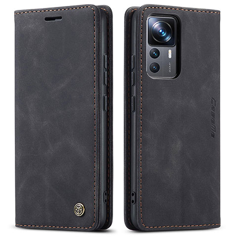 Custodia Portafoglio In Pelle Cover con Supporto C01S per Xiaomi Mi 12T Pro 5G Nero