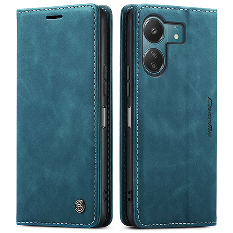 Custodia Portafoglio In Pelle Cover con Supporto C01S per Xiaomi Poco C65 Blu