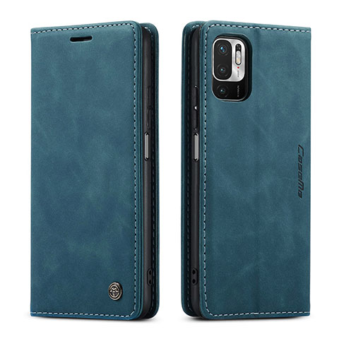 Custodia Portafoglio In Pelle Cover con Supporto C01S per Xiaomi POCO M3 Pro 5G Blu