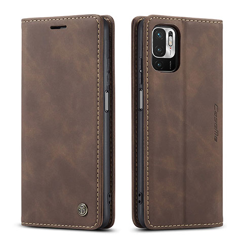 Custodia Portafoglio In Pelle Cover con Supporto C01S per Xiaomi POCO M3 Pro 5G Marrone