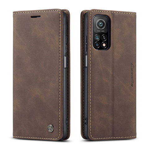 Custodia Portafoglio In Pelle Cover con Supporto C01S per Xiaomi Redmi K30S 5G Marrone