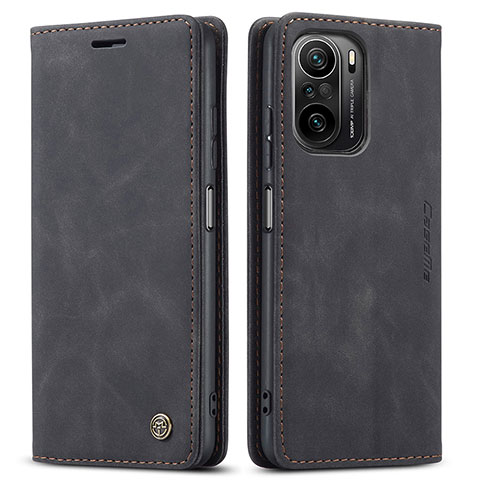 Custodia Portafoglio In Pelle Cover con Supporto C01S per Xiaomi Redmi K40 Pro 5G Nero