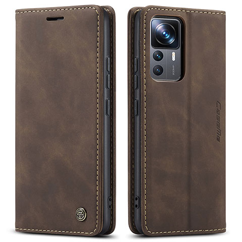 Custodia Portafoglio In Pelle Cover con Supporto C01S per Xiaomi Redmi K50 Ultra 5G Marrone