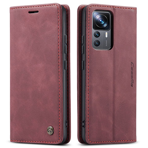 Custodia Portafoglio In Pelle Cover con Supporto C01S per Xiaomi Redmi K50 Ultra 5G Rosso Rosa