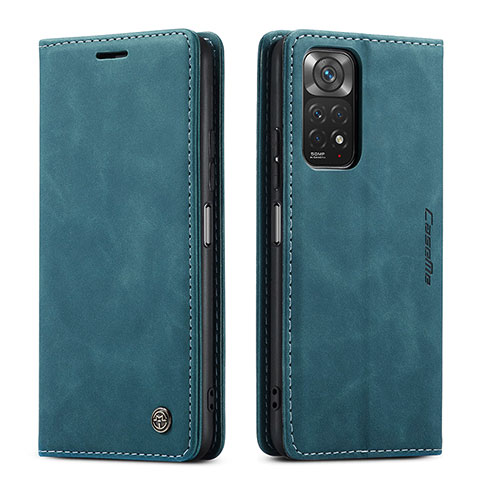 Custodia Portafoglio In Pelle Cover con Supporto C01S per Xiaomi Redmi Note 11 4G (2022) Blu