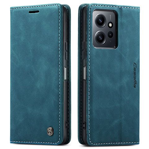 Custodia Portafoglio In Pelle Cover con Supporto C01S per Xiaomi Redmi Note 12 4G Blu