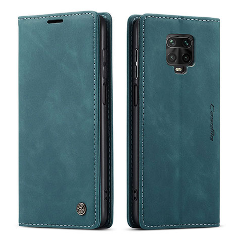 Custodia Portafoglio In Pelle Cover con Supporto C01S per Xiaomi Redmi Note 9 Pro Max Blu