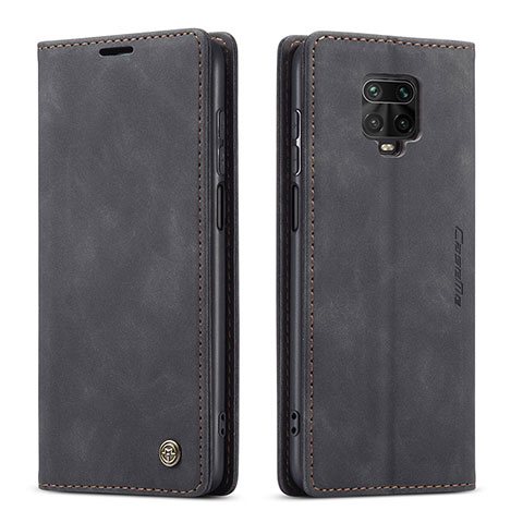 Custodia Portafoglio In Pelle Cover con Supporto C01S per Xiaomi Redmi Note 9 Pro Max Nero