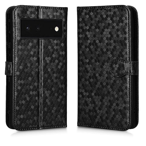 Custodia Portafoglio In Pelle Cover con Supporto C01X per Google Pixel 6 5G Nero