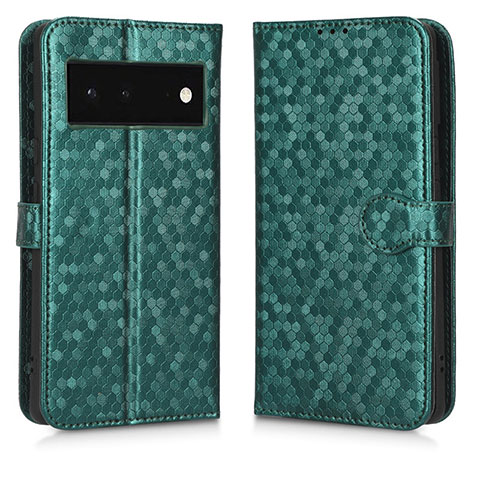 Custodia Portafoglio In Pelle Cover con Supporto C01X per Google Pixel 6 5G Verde