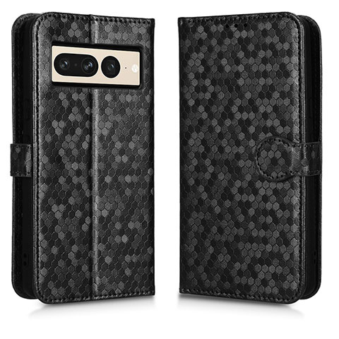 Custodia Portafoglio In Pelle Cover con Supporto C01X per Google Pixel 7 Pro 5G Nero