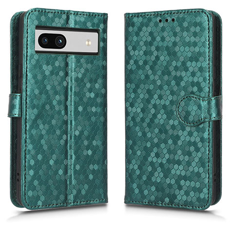 Custodia Portafoglio In Pelle Cover con Supporto C01X per Google Pixel 7a 5G Verde