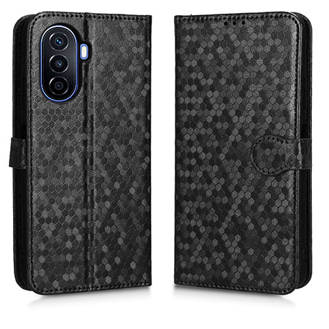 Custodia Portafoglio In Pelle Cover con Supporto C01X per Huawei Enjoy 50 Nero